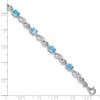 Lex & Lu Sterling Silver Blue Topaz Figure 8 Bracelet - 4 - Lex & Lu