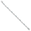 Lex & Lu Sterling Silver Diamond Aquamarine Bracelet - 2 - Lex & Lu