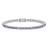 Lex & Lu Sterling Silver Oval Tanzanite 7.5'' Bracelet - 3 - Lex & Lu