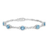 Lex & Lu Sterling Silver Lt. Swiss Blue Topaz & Diamond Bracelet - 3 - Lex & Lu