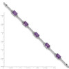 Lex & Lu Sterling Silver Amethyst & Diamond Tennis Bracelet LAL117461 - 4 - Lex & Lu