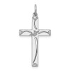 Lex & Lu Sterling Silver Laser Designed Cross Pendant LAL117518 - Lex & Lu