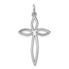 Lex & Lu Sterling Silver Laser Designed Cross Pendant LAL117527 - Lex & Lu