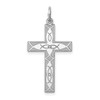 Lex & Lu Sterling Silver Laser Designed Cross Pendant LAL117573 - Lex & Lu