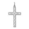 Lex & Lu Sterling Silver Laser Designed Cross Pendant LAL117574 - Lex & Lu