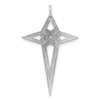 Lex & Lu Sterling Silver Laser Designed Cross Pendant LAL117582 - 4 - Lex & Lu