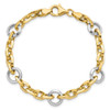 Lex & Lu 14k Two-tone Gold Fancy Link Bracelet 7'' LALSF2322-7 - 4 - Lex & Lu