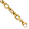Lex & Lu 14k Yellow Gold Polished Fancy Link Bracelet 7.5'' LAL117716 - Lex & Lu