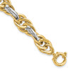 Lex & Lu 14k Two-tone Gold Polished Fancy Link Bracelet 8.25'' - Lex & Lu