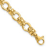 Lex & Lu 14k Yellow Gold Polished and Textured Fancy Link Bracelet 7.75'' - Lex & Lu