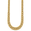 Lex & Lu 14k Yellow Gold Polished Fancy Graduated Curb Chain Necklace 18'' - 2 - Lex & Lu