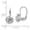 Lex & Lu 14k White Gold Polished Love Knot Leverback Earrings - 4 - Lex & Lu