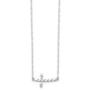 Lex & Lu 14k White Gold Polished Twisted Sideways Cross Necklace 17'' - 2 - Lex & Lu