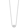 Lex & Lu 14k White Gold Polished Claddagh Necklace 17'' - 2 - Lex & Lu