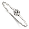 Lex & Lu Chisel Stainless Steel Polished Love Knot Bangle - Lex & Lu