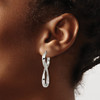 Lex & Lu Chisel Stainless Steel Polished Infinity Symbol Hoop Earrings - 4 - Lex & Lu