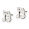 Lex & Lu Chisel Stainless Steel Polished Music Note Post Earrings LAL118167 - 3 - Lex & Lu