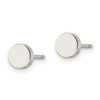 Lex & Lu Chisel Stainless Steel Polished Circle Post Earrings - 3 - Lex & Lu