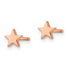 Lex & Lu Chisel Stainless Steel Rose Plated Star Post Earrings LAL118184 - 3 - Lex & Lu