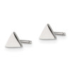 Lex & Lu Chisel Stainless Steel Polished Triangle Post Earrings - 3 - Lex & Lu
