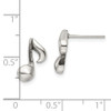 Lex & Lu Chisel Stainless Steel Polished Music Note Post Earrings LAL118198 - 5 - Lex & Lu