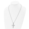 Lex & Lu Chisel Stainless Steel Polished Cross Necklace 24'' LAL118302 - 4 - Lex & Lu