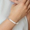 Lex & Lu Sterling Silver ID Bracelet w/Anchor Link 8'' - 5 - Lex & Lu