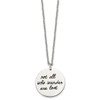 Lex & Lu Chisel Stainless Steel Enamel THOSE WHO WANDER Compass Necklace 22'' - 6 - Lex & Lu
