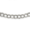 Lex & Lu Chisel Stainless Steel Polished and Textured Link Necklace 17.5'' - Lex & Lu