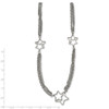 Lex & Lu Chisel Stainless Steel Polished Star Necklace 30'' - 5 - Lex & Lu