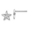 Lex & Lu 14k White Gold D/C Starfish Earrings - Lex & Lu