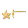 Lex & Lu 14k Yellow Gold Polished D/C Starfish Post Earrings LAL118562 - Lex & Lu