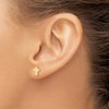 Lex & Lu 14k Gold Polished Cross Post Earrings - 3 - Lex & Lu