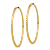 Lex & Lu 14k Yellow Gold D/C Square Tube Endless Hoop Earrings LAL118596 - 2 - Lex & Lu