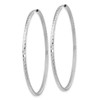 Lex & Lu 14k White Gold D/C Square Tube Endless Hoop Earrings LAL118599 - 2 - Lex & Lu