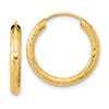 Lex & Lu 14k Yellow Gold Polished & D/C Endless Hoop Earrings LAL118604 - Lex & Lu