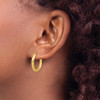 Lex & Lu 14k Yellow Gold Polished & D/C Endless Hoop Earrings LAL118604 - 3 - Lex & Lu