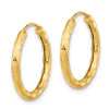 Lex & Lu 14k Gold Polished Faceted 2.5mm Hoop Earrings LAL118612 - 2 - Lex & Lu