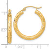 Lex & Lu 14k Yellow Gold Polished, Satin & D/C Hoop Earrings LAL118616 - 4 - Lex & Lu