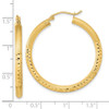Lex & Lu 14k Yellow Gold Polished, Satin & D/C Endless Hoop Earrings LAL118675 - 4 - Lex & Lu