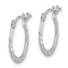 Lex & Lu 14k White Gold D/C and Polished Hoop Earrings LAL118695 - 2 - Lex & Lu