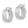 Lex & Lu 14k White Gold D/C Hoop Earrings LAL118723 - 2 - Lex & Lu