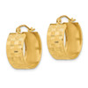 Lex & Lu 14k Yellow Gold D/C Hoop Earrings LAL118724 - 2 - Lex & Lu