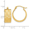 Lex & Lu 14k Yellow Gold D/C Hoop Earrings LAL118724 - 4 - Lex & Lu