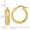 Lex & Lu 14k Yellow Gold Polished Fancy Hoops LAL118726 - 4 - Lex & Lu