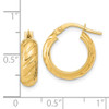 Lex & Lu 14k Yellow Gold Polished Fancy Hoops LAL118730 - 4 - Lex & Lu