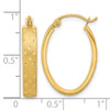 Lex & Lu 14k Yellow Gold Polished, Satin & D/C Hoop Earrings LAL118740 - 4 - Lex & Lu