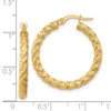 Lex & Lu 14k Gold Polished 3mm Twisted Hoop Earrings LAL118832 - 4 - Lex & Lu