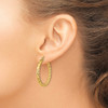 Lex & Lu 14k Gold Polished 3mm Twisted Hoop Earrings LAL118834 - 3 - Lex & Lu