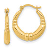Lex & Lu 14k Yellow Gold Polished Hoop Earrings LAL118949 - Lex & Lu